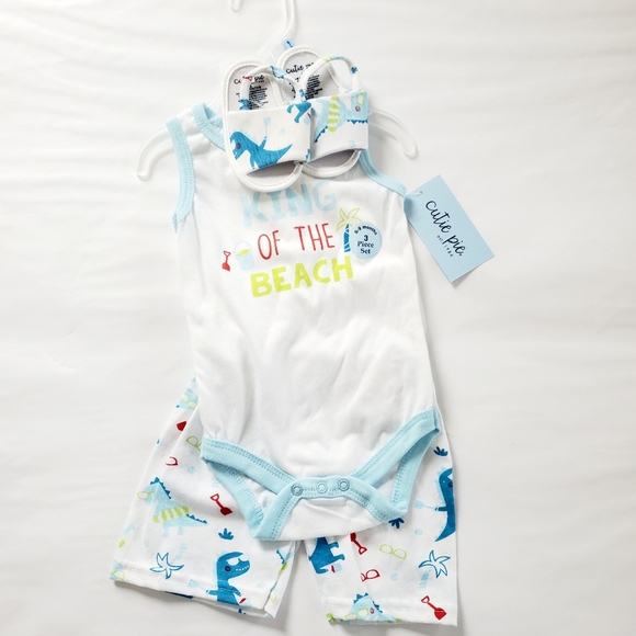 Other - 3/$25 King of the Beach 3 piece set 6-9M onsie set